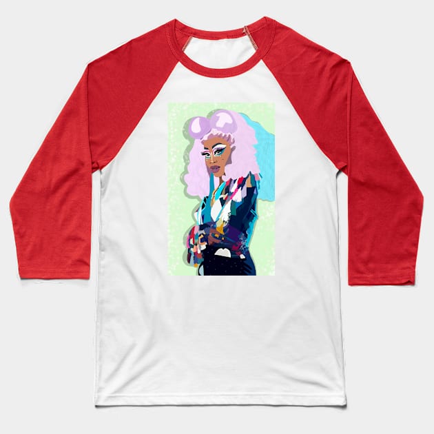 Monique Heart Baseball T-Shirt by KaiVerroDesigns